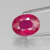 8x6 Ruby 1.5ct Oval Facet in Pink Red
