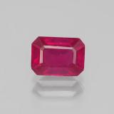 1.5 carat Pink Red Octagon Facet Ruby 7x5mm