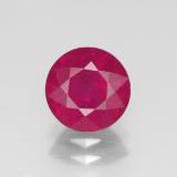 7mm Ruby 2ct Round Facet in Pink Red