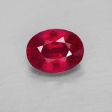 2 carat Pink Red Oval Facet Ruby 8mm x 6