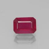 1.5 carat Pink Red Octagon Facet Ruby 7x5mm