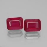 Click for Details 3 carat Pink Red Octagon Facet Ruby 7mmx5mm