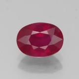 8mm x 6mm Ruby 2ct Oval Facet in Pink Red