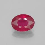 8mm x 6 Ruby 1.5ct Oval Facet in Pink Red