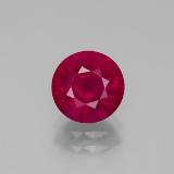 7 mm Ruby 2ct Round Facet in Pink Red