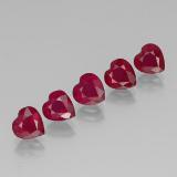 Click for Details 5 ct VS-SI Heart Facet Ruby 6x6