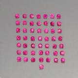 1 carat Violet Red Diamond-Cut Ruby 1.5 mm