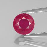 1.5 carat Pink Red Round Facet Ruby 7mm