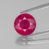 1.5 carat Pink Red Round Facet Ruby 7 mm