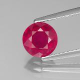 1.5 carat Pink Red Round Facet Ruby 7mm