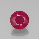 7mm Ruby 2ct Round Facet in Pink Red