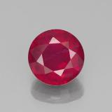 7 mm Ruby 2ct Round Facet in Pink Red