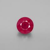 7mm Ruby 2ct Round Facet in Pink Red