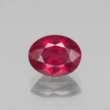 7.5mmx6mm Ruby 1.5ct Oval Facet in Pink Red