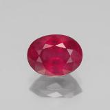 8mm x 6mm Ruby 2ct Oval Facet in Pink Red