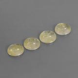 8x6.5mm Rutile Quartz 6ct Oval Cabochon in Golden