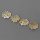 8mm x 6 Rutile Quartz 6ct Oval Cabochon in Golden
