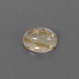8x6mm Rutile Quartz 1.5ct Oval Cabochon in Golden