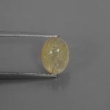 1.5 ct Transparent/Translucent Oval Cabochon Rutile Quartz 8.5mmx6mm