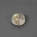 7.5 mm Rutile Quartz 2ct Round Cabochon in Golden