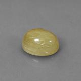 2 carat Golden Oval Cabochon Rutile Quartz 8mm x 6.5mm