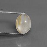 1.5 ct Transparent/Translucent Oval Cabochon Rutile Quartz 8mm x 6