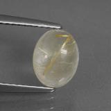 1.5 carat Golden Oval Cabochon Rutile Quartz 8mm x 6mm