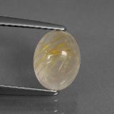 1.5 carat Golden Oval Cabochon Rutile Quartz 8mm x 6