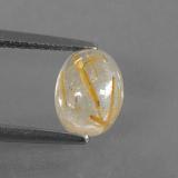 1.5 ct Transparent/Translucent Oval Cabochon Rutile Quartz 8mm x 6mm