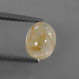 1.5 ct Transparent/Translucent Oval Cabochon Rutile Quartz 8x6mm