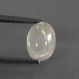 1.5 ct Transparent Oval Cabochon Rutile Quartz 8mm x 6