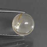 1.5 ct Transparent Round Cabochon Rutile Quartz 7mm