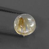 2 carat Golden Round Cabochon Rutile Quartz 7.5 mm