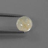 1.5 carat Golden Round Cabochon Rutile Quartz 7 mm