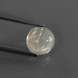 7mm Rutile Quartz 1.5ct Round Cabochon in Golden