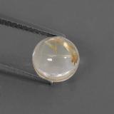 7 mm Rutile Quartz 1.5ct Round Cabochon in Golden