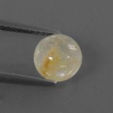 7mm Rutile Quartz 1.5ct Round Cabochon in Golden