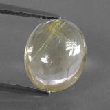 12x10mm Rutile Quartz 5ct Oval Cabochon in Golden