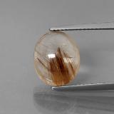 5 ct Transparent/Translucent Oval Cabochon Rutile Quartz 12x10mm