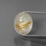 5 carat Golden Oval Cabochon Rutile Quartz 12mm x 10