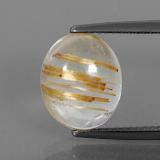 5 ct Transparent/Translucent Oval Cabochon Rutile Quartz 12x10mm