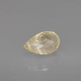 1.5 carat Yellow Golden Briolette with Hole Sapphire 7.5mm