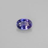 0.6 carat Blue Violet Oval Facet Sapphire 5.5mmx4mm