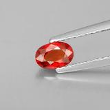 5.5x4mm Sapphire 0.6ct Oval Facet in Red Orange