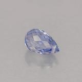 1 carat Violet Blue Briolette with Hole Sapphire 6.5mm
