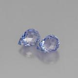 5mm Sapphire 1ct Briolette with Hole in Violet Blue