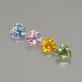 4x4mm Heart Facet Sapphire 1.5ct