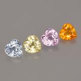 1.5 ct VVS-VS Heart Facet Sapphire 4mmx4mm