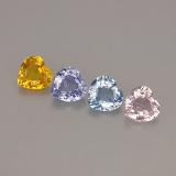 4mmx4mm Heart Facet Sapphire 1ct