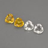 1 carat Multicolor Heart Facet Sapphire 4x4mm